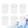 Bouteilles de rangement 6 pcs Sous-bouts ronds Portables Crème Boîtes de voyage transparentes mini conteneurs solides échantillon de nail hydraulique