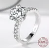 20ct Silver 925 Rings Natural Gemstone Zirconia Diamond Wedding Ring for Bride Women Band Fine Jewelry J4277555652