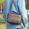 Misportés Small Men's Mencase Sac de messager en cuir authentique pour les sacs d'épaule de 7,9 pouces Ipad Man pour cartes de crédit sacs hommes Bolsa Masculina