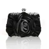 Sacs Hot Vente des femmes Sac de soirée Nouveau banquet 3d Big Flower Purse Messenger Sacs Bolsas Fashion Wedding Elegent Silk Satin Clutch Wy3