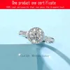 Solitaire ring GRA gecertificeerd 1-3 CT Moissanite Ring D Color VVS verlovingsringen voor vrouwen S925 Sterling Silver Wedding Fashion Fine Jewelry D240419