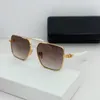 Square Okulary przeciwsłoneczne Złote metal/niebieski gradient mężczyźni Summer Sunnies Lunettes de Soleil Uv400 okulary