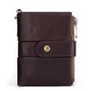 Portefeuilles Cow Hide Greil Leather Men Men de portefeuille Purse Mini Portfolio Portfolio Porte de piste de lance masculine