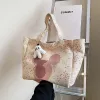 Bolsas mouse 2023 bolsa de ombro de lona com pingente de grande capacidade para mamãe saco de bolsa de moda para meninas