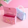 Kids Sequins Crossbody Bags for Girls Coin Wallet Pouch Cute Child Baby Bowknot Purses and Handbags Gift 240418