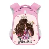 Bolsas desenho animado Princesa Girl Backpack Sacos de escola para meninas adolescentes Livro infantil Pink Student School Backpack Bolsa de ombro Presente