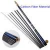 Fibra de carbono Hand Fishing Pole Ultralight Carpa Rod telescópica Cuatro posicionamiento 36m 45m 54m 63m 240407