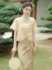 Werkjurken zomer 2024 Chinese stijl geprinte rok tweedelige set chiffon patchwork korte mouw top Midi Fairy retro pak vrouw