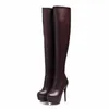 Bottes 2024 Size33-46 Slim Over the Knee Women Super High Heels Platform Shoes Automn hiver sexy cuisse Femme A21