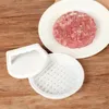 Nowy 2024 1 Zestaw okrągły Kształt Hamburger Prasa z plastikową klasą z hamburgera wołowina grilla Burger prasa Patty Maker Mold Form Kitchen Narzędzie