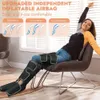 Shine Well Ben Compression Massager för cirkulation med 3 uppvärmningslägen, 3 intensitetsnivåer - Full benmassager för smärtlindring och svullnadsminskning