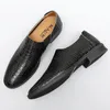 Casual Shoes Crocodile Pattern Loafers For Man Genuine Leather Mens Slip On Moccasins Italian Designer Male Business Flats