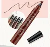 Förbättrare 4 Point Eyebrow Pencil Makeup For Women Waterproof Liquid Eyebrow Pen Makeup Eyebrow Pencil Microblade Cosmetics Hållbar