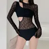 Costumi da bagno da donna coreano sexy da donna sexy a colori solidi set di bikini estivi semplicità costumi da bagno alla moda slim high waist monopezzo