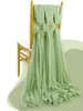 10pcs Wedding Chair Decors Chiffon Sashes Party Banquet Event Baby Shower Valentines Day Decor30X180CM 240407