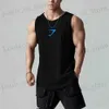 T-shirt maschile abbigliamento da uomo Summer Gym Tops Sportswear Workout O Neck Slveless Thirt Basketball Gnet traspirato a violazione rapida T240419