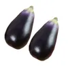 Dekorative Blumen 2pcs simulierte Auberginen weiche künstliche Aubergines Simulation Gemüse Leichtes Pographie Requisiten Orament 50lb