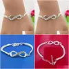 Bracelets de charme Fashion Uni Personnalité Simple Bracelet illimité 8 Shape Crystal Inclay Jewelry Belle livraison de gouttes cadeaux Ottjz