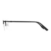 Lunettes de soleil Cadres Fashion Black Rectangle Metal Half Rim Big Men Spectacles Cadre pour les lentilles de prescription de myopie