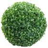 Fleurs décoratives Boules de feuilles vertes Grass artificiels Plantes en plastique Topiary Topiary Ornement Plants d'intérieur