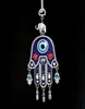 Mur de l'oeil maléfique suspendu la dinde perles pour les yeux diaboliques avec Hamsa Hand Car Keychain Blue Evil Eye Pifonde Charme Mur de joes de suspension Blanche clé 2586123