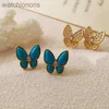 Kvinnors toppklass Vancellelfe Original Designer örhängen Copper Plated Gold S Silver Needle Elegant Luxury Zircon Butterfly Earring Jewelry with Logo