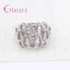 Cluster Rings Vintage Fashion 925 Silver For Women Shiny Clear Cubic Zirconia Beautiful Party Meetig Accessories snabbt