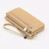 Wallets Long wallet women men's soft leather wallet high quality women's clutch purse long female wallet zipper for men