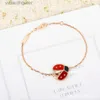 Luxe fijne Vancelfe Designer armband voor vrouwen Hoge versie Dik vergulde zeven Ladybug Five Flower Bracelet 18K Rose Gold Bracelet met merklogo