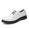 Casual Shoes Thick Bottom Men's Outdoor Safety Beef Tendon Outsole Genuine Leather Work Oxford Lace Up Large Size