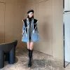 Portefeuilles en laine manteau haute couture élégants femmes hiver trop cheminée femelle 2021 Nouveau