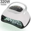 Сушилки для ногтей 320W Sun X21 MAX 72 светодиоды UV светодиодные лампы для гельного лака для ногтей Профессиональный фонарь для ногтей с таймером Auto Sensor Tool YONLE Y240419F957