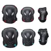 6pcs/conjunto de patins de patinação rolos cotovelar joelheiras de joelheiras de punho de punho crianças adultos montando skateboard de bicicleta esportes de proteção de proteção de proteção