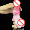 Dildos líquido silicone oco de pele macia pênis capa para homens e mulheres produtos sexuais expansão dentes lobos grossos capa