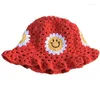 Chapeaux à bord large Unisexe Crochet Bucket Hat Ladies Fisherman de sports extérieurs pour femmes décontractées