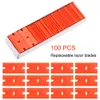 New 100pcs/Box Car Window Glass Clean Scraper Lable Glue Remover Double Edged Plastic Razor Blade Car Wrap Sticker Squeegee