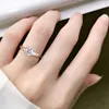 Eheringe Trumium 1CT D Farbe VVS1 Moissanit Ringe für Frauen 925 Sterling Silber Engagement Ehering -Hochzeitsband Rundem Moissanit Diamond Ring 240419