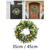 Flores decorativas decoração pendurada Porta da frente coroa elegante ornamento flor artificial para varanda de festa casa de casamento em casa