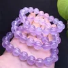 Link Bracelets 12MM Natural Lavender Amethyst Quartz Bracelet Crystal Reiki Healing Stone Fashion Jewelry Gifting Gift For Women 1pcs