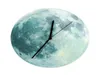 3D光る月の光の壁時計防水DIY蛍光キッズリビングルームウォールハロウィーンギフトクロックウォールステッカーX071614618
