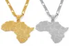 Anniyo Africa Map Pendants Colliers Femmes Men Silver Colorgold Color Bijoux africain 077621B H09181102970