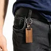 Keychains Multi-pack Wood Kekchain Blanks en cuir vide inachevé avec bracelet