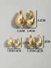3 أزواج عصرية أكريليك ذهبية اللون غسلات المياه مكتنزة الأبعاد للنساء الشخصية للدموع اللامعة حلق المجوهرات 240419