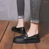 Plate-forme de chaussures décontractées de style rétro marron flats de randonnée pour femmes