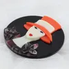 Brooches Creative Design Orange Hat Elegant Lady Acrylic For Women Lovely Round Pin Lapel Badges Brooch Jewelry Fashion Gift