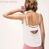 Desinger als Yoga Aloe Top Shirt Centrhe Femme Short Femme Alolight Tank Fitness Sports Running Top Summer Womens Modlarge STRAP STRAP