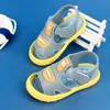 Sandaler Nya baby sandaler barnskor pojkar flickor sommar spädbarn öppen tå mjuk suled småbarn barns sport strandskor sandaler 240419