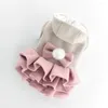 Vêtements pour chien Decoration Bow Robe Pet Robe élégante multicouche avec des vêtements chauds à capuche à balle de nœud papillon pour les petits chats