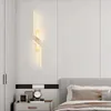 Vägglampa modern minimalistisk lång kreativ sovrum sovrum grill vardagsrum tv -soffa bakgrundsljus gång