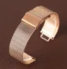 Titta på Bands Rose Gold 182022mm Band Mesh Rostfritt stål Rem Fold Over Clasp Wristwatches Ersättning Armband Cinturino Orolo6585474